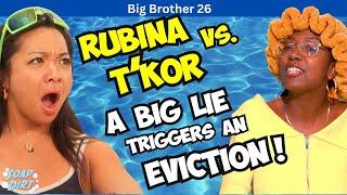 Rubina vs T’Kor: One Big Lie Triggers Eviction on Big Brother 26 #bb26 #bigbrother