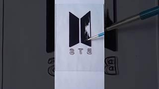 BTS logo glass painting #youtubeshorts  #shorts #art