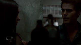 Stefan sees elena hiding in his victim wall | The vampire diaries Season 3 Episode 3