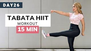 15 MIN TABATA HIIT - FULL BODY CARDIO WORKOUT TO BOOST YOUR MOOD & FEEL GOOD! With tabata songs