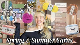 2025 Spring / Summer Yarns *MY FAVS* + Trending colors for crochet and knitwear!