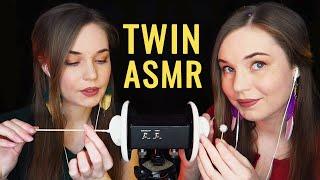 TWIN EAR CLEANING ASMR - Intense Double Ear Attention - Wood, Metal, Fluff, Cotton