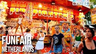 Huge Fun Fair - Carnival, Tilburgse Kermis -  Netherlands [4K HDR] Walking Tour