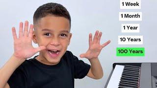 1 Second Vs 100 Years Of Piano...  - 6 Year Old Jelijah Diaz