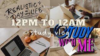 12 HOURS PRODUCTIVE STUDY VLOG #studyvlogs daily routine #studymotivation @DAWNDOSE