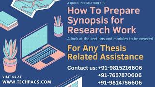 How to Write a Synopsis for an MTech Thesis