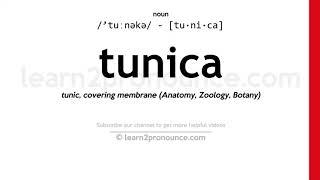 Pronunciation of Tunica | Definition of Tunica