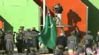 Old Turkmenistan National Anthem (1991-1997) [President Niyazov Raising Old Flag]