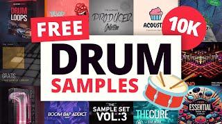 10,000 FREE Drum Samples [ 4GB ] Free Drum Kits