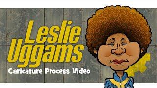 Leslie Uggams (Betty Pearson from Fallout) Caricature art drawing process tutorial timelapse