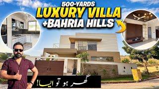 Luxury 500-Yards Villa with Mountain Views | Malik House in Bahria Hills, Karachi