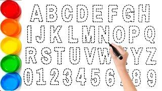 ABCDEFGHIJKLMNOPQRSTUVWXYZ , Easy Draw and Paint Alphabet A to Z @AritriArts