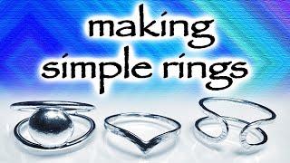 Making three basic silver rings for beginners and showing a few variations on a theme.