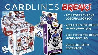 2024 MLB Topps Chrome Logofractor. 2023 & 2024 Topps Pro Debut. 2023 Elite Extra. Break 244-47. 10/8