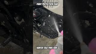 Hunter 350 pure ride protected with paint protection film (PPF) #autocatalyst #paintprotectionfilm