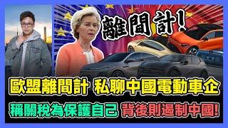 歐盟離間計 私聊中國電動車企 稱關稅為保護自己 背後則遏制中國! / 香港青年 大眼