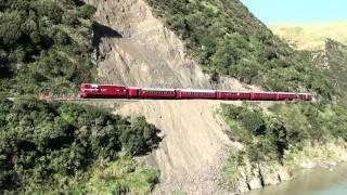 Tararua Scenic Daylight train with Da loco, Manawatu Gorge, NZ