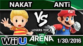 PAX - CLG | Nakat (Ness, Lucas) Vs. DM. #THE | ANTi (Mario, Rosa)  L. Top 8 - Smash Wii U - Smash 4