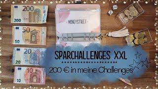 Sparchallenges XXL Januar  200 € für Sparchallenges⭐️ Sparen mit der Umschlagmethode 