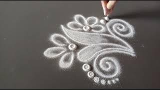 daily use rangoli || rangoli || rangoli design || rangoli kolam || muggulu || freehand rangoli