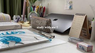 ‎𓊆 ASMR 𓊇  study with me !!  ~静かに勉強したいけど無音では物足りない方へ️‍~