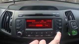 How to Manually Change Date and Time in Kia Sportage III ( 2010 – 2016 ) Manage Time Settings