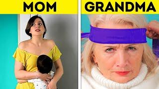 MOM VS. GRANDMA || Funny Situations And Awkward Moments With Relatives