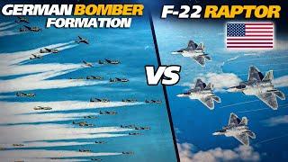 F-22 Raptor Goes Back In Time | F-22 Raptor Vs German Bomber Formation | Digital Combat Simulator |