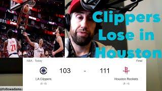 Clippers lose 111-103 in Houston