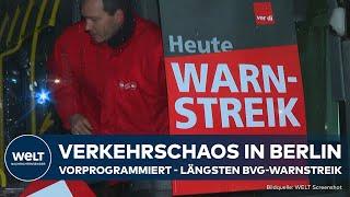 STREIK-CHAOS IN BERLIN: Verdi legt BVG lahm – U-Bahn, Bus und Tram stehen still, Nahverkehr lahmt!