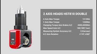 HSD HST810 2 Axis Head  Double Sided Direct Drive