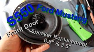 How To: Ford Mustang S550 GT Front Door Speakers Installed (6.5" & 3.5")