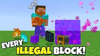 I Collected Every ILLEGAL BLOCK In Minecraft! (Bedrock Edition)