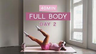 Day 2 - 1 Month Pilates Plan // 40MIN ‘hourglass’ full body pilates // no equipment or repeats