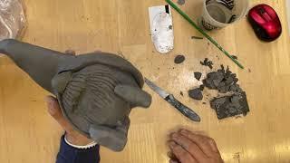 Making a clay Piggy Bank- Coil Part-V