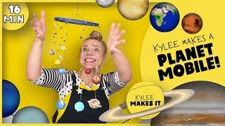 Kylee Makes a Planet Mobile | How to Make a DIY Planet Mobile with Air Dry Clay & Fingernail Polish!