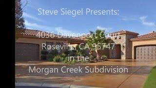 SINGLE STORY HOMES FOR SALE in MORGAN CREEK ROSEVILLE CA - GOLF CLUB COMMUNITY