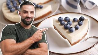 PROTEIN CHEESECAKE mit 3 ZUTATEN (ohne Eiweiss Pulver)