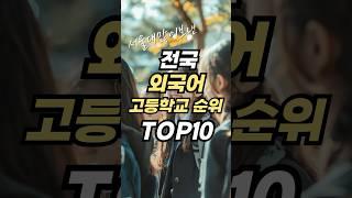 전국 외고 순위 TOP10 * 2025년 입학, 고3 재학생 기준