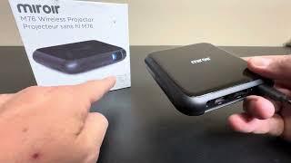 Miroir M76, the Ultimate Portable, Wireless projector  Enjoy Movies, Gaming, and Videos Anywhere