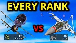 1v1 VS EVERY RANK IN WAR THUNDER (From Reserve to Top Tier)