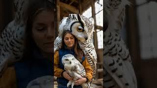 Have you ever seen a king owl and her chick? #animals #shorts