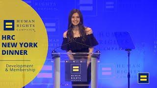 Nicole Maines Speaks at the 2022 HRC Greater New York Dinner