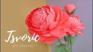 Large paper flowers / Большие ростовые цветы из бумаги / DIY TSVORIC