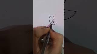 2 number se easy duck drawing for kids #tuitionvlog #viralvideo #shortsvideo