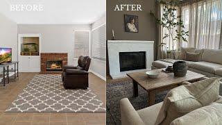 MAJOR LIVING ROOM TRANSFORMATION || *before and after* || Neutral Style Decor Inspo