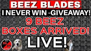 BEEZ BLADES LIVE!  9 GIVEAWAY KNIFE BOXES HAVE ARRIVED!!!