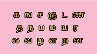 Tamil uyirmei ezhuthukkal    தமிழ் உயிர்மெய் எழுத்துக்கள்| க ங ச ஞ |பாடல்| Tamil  alphabet & rhymes.