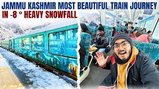 Most Luxurious Jammu Kashmir Train Journey in -8 ° Heavy Snowfall | Switzerland of India 