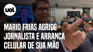 Mario Frias agride e arranca celular do jornalista Guga Noblat em comissão da Câmara; veja vídeo